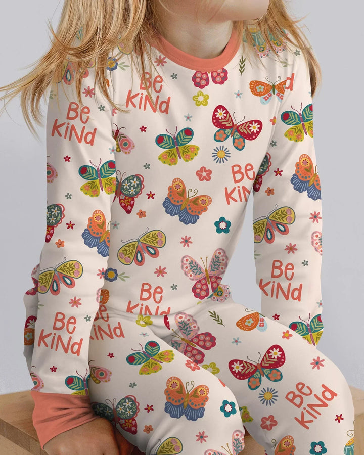 Template Bamboo Two Piece Long Sleeve Pyjamas Set