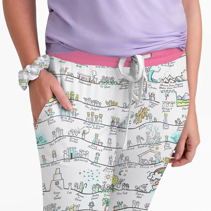 Bible Story Journey Family Matching Custom Bamboo Women Pajama Set