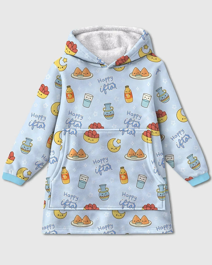 Iftar Party Wearable Bamboo Blanket Hoodie