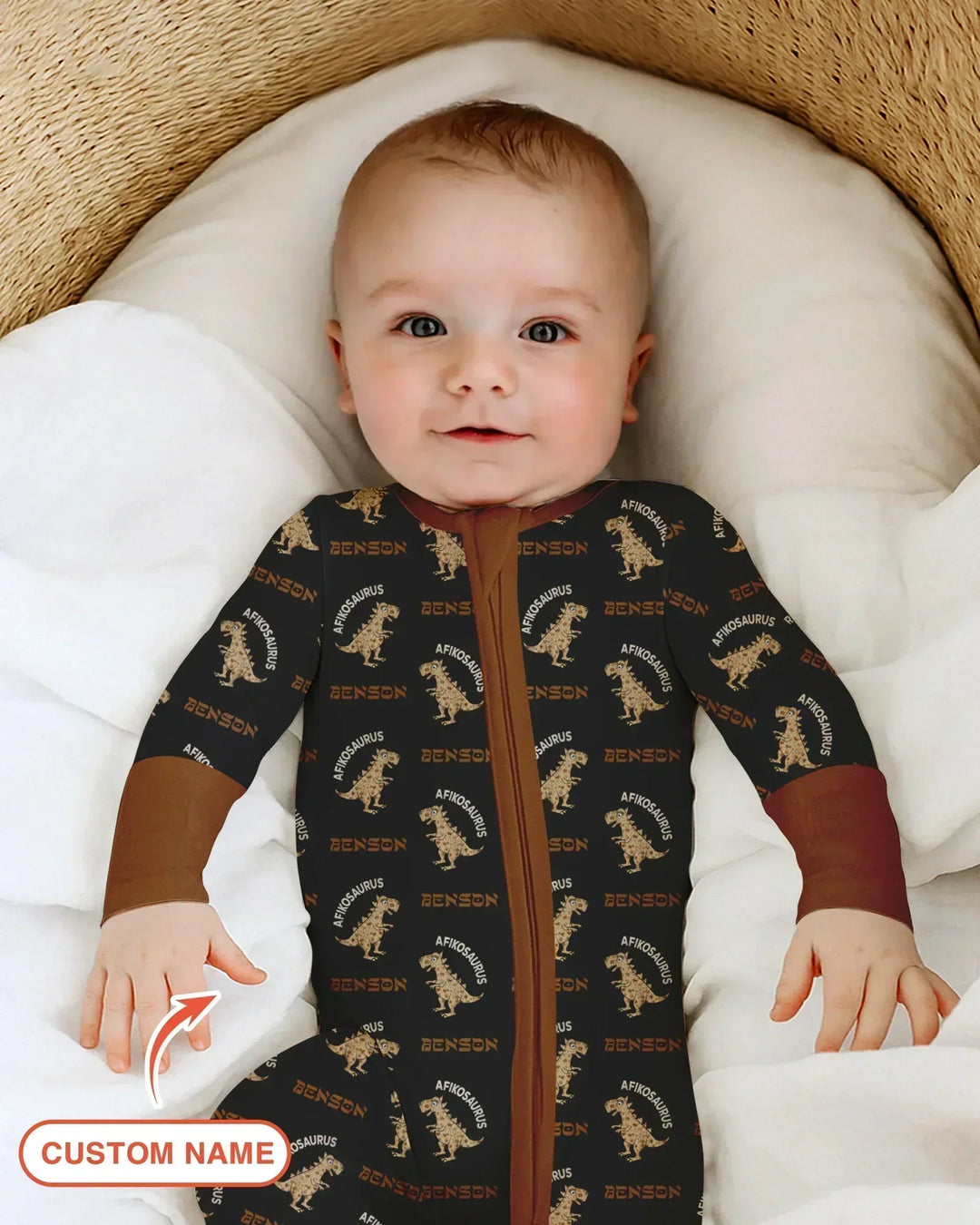 Custom Name Afikosaurus Bamboo Convertible Zippy