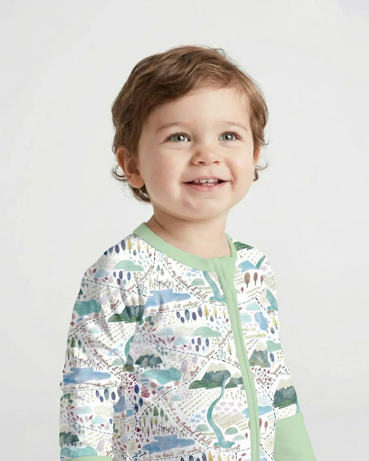 Whimsical Psalms 23 Map Bamboo Convertible Zippy