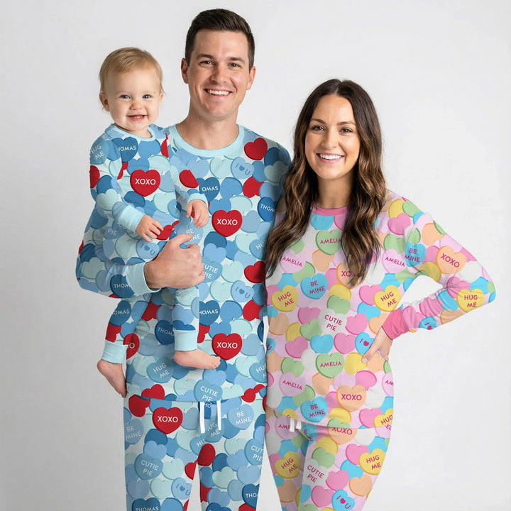 Valentine Candy Crush Family Matching Bamboo Women Pajama Set