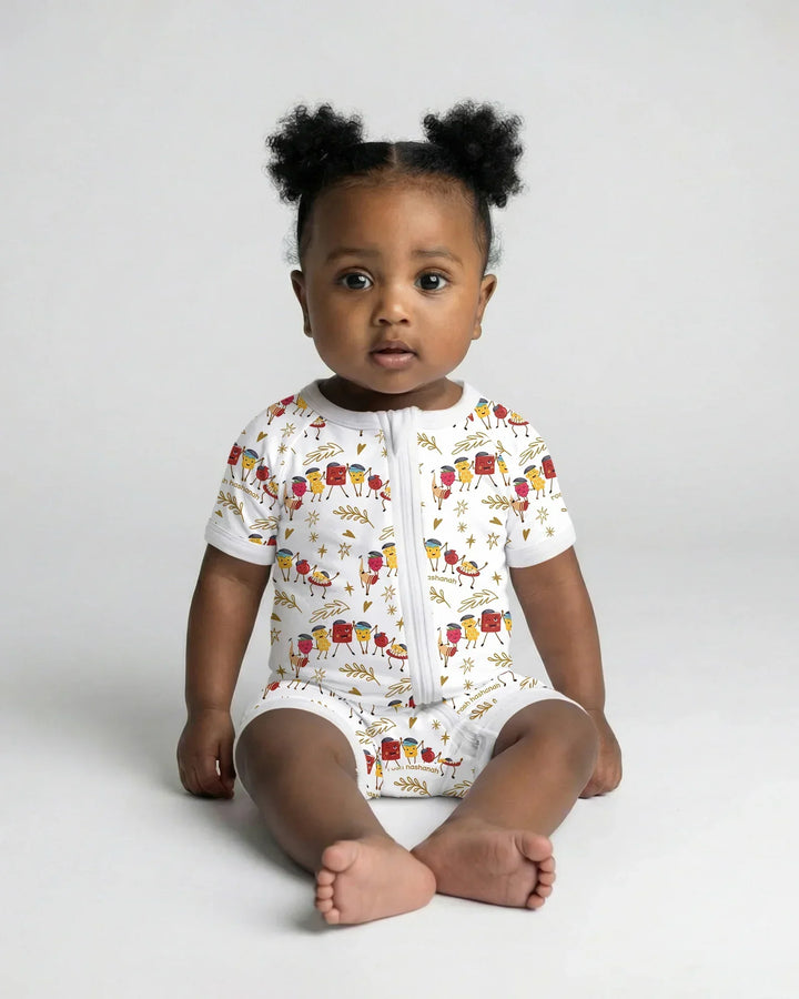 Let's Celebrate Rosh Hashanah Bamboo Shorty Zippy