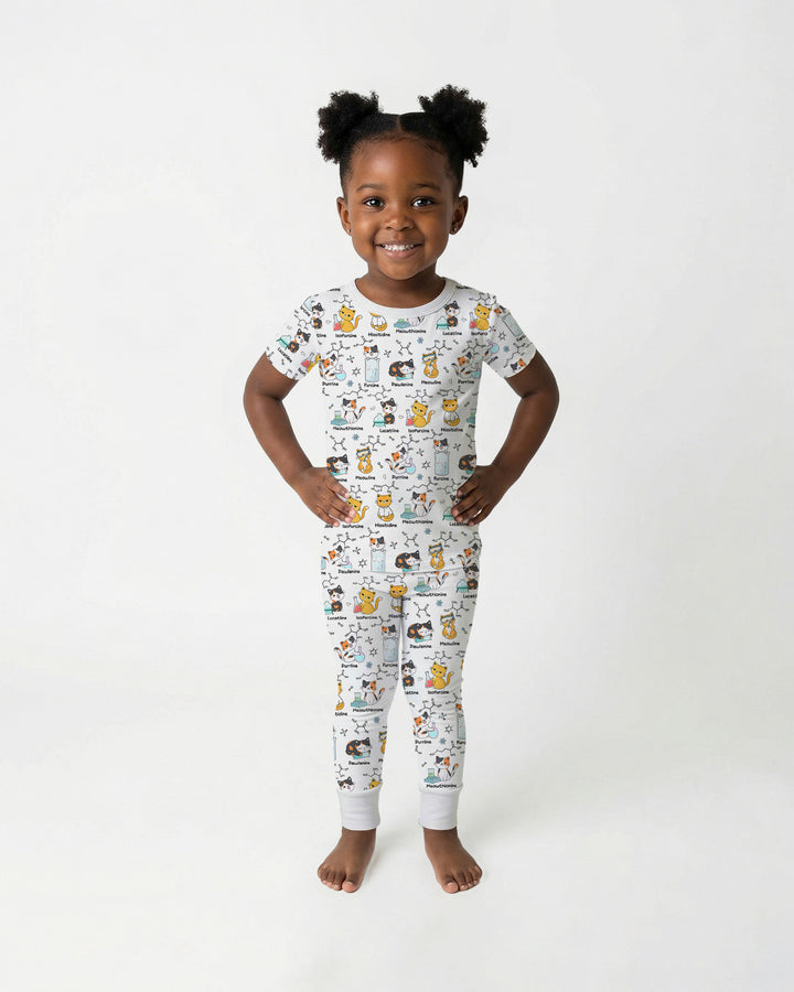 Biochemistry Cat Bamboo Two Piece Short Sleeve Pajama Set