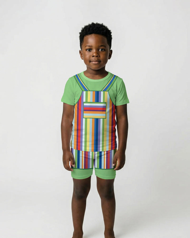 Template Bamboo Two Piece Short Sleeve Shorts Pyjamas Set