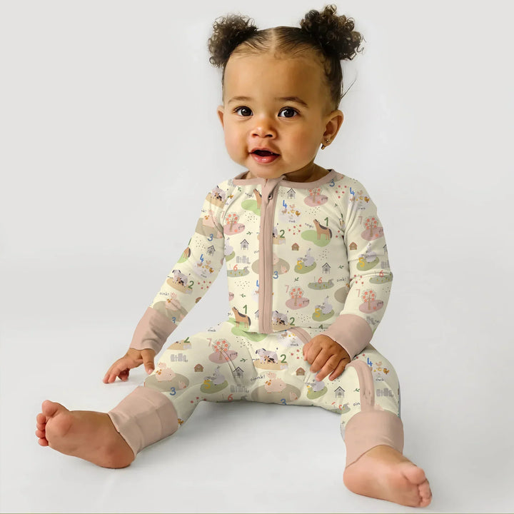 Farm Animal Counting Bamboo Convertible Zippy