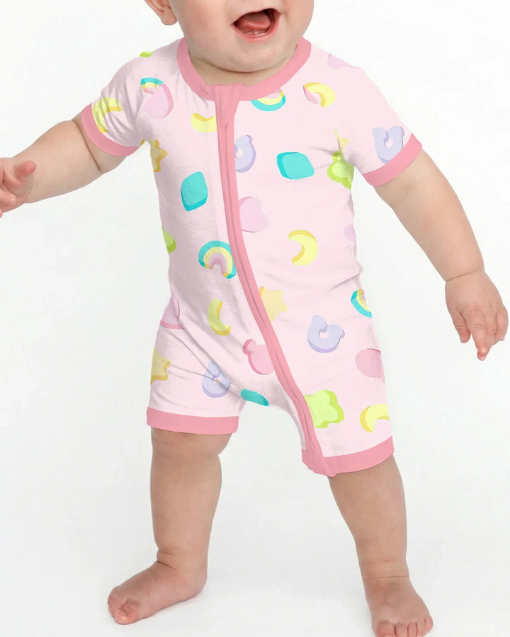 Pastel Lucky Charms Scatter Bamboo Shorty Zippy