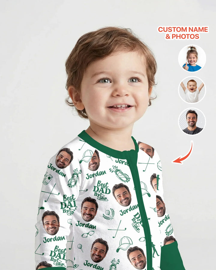 Custom Photo Best Dad By Par Bamboo Convertible Zippy