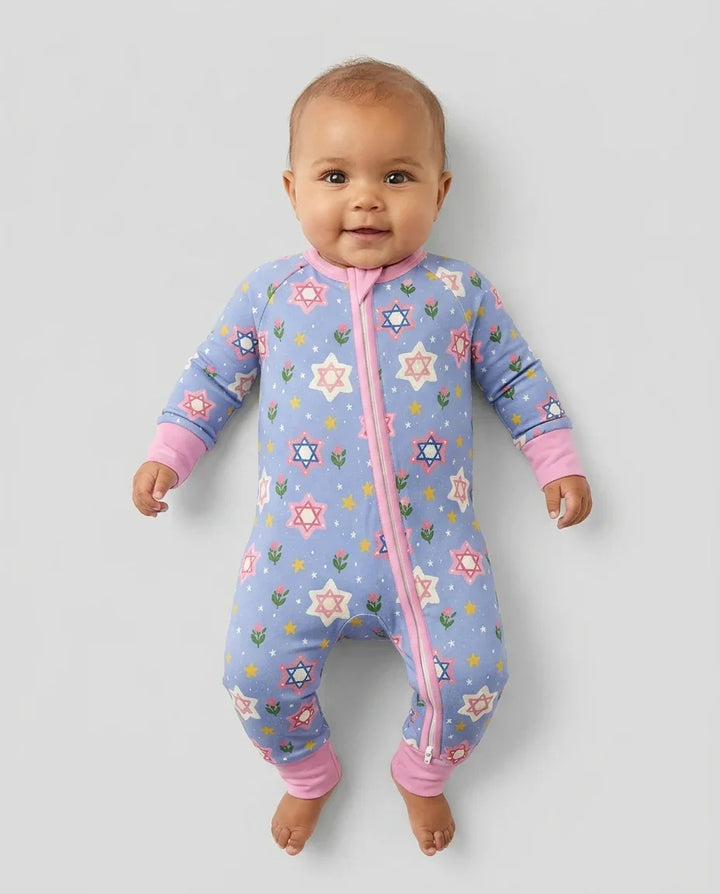 Starry Bloom Blessings Family Matching Bamboo Convertible Zippy