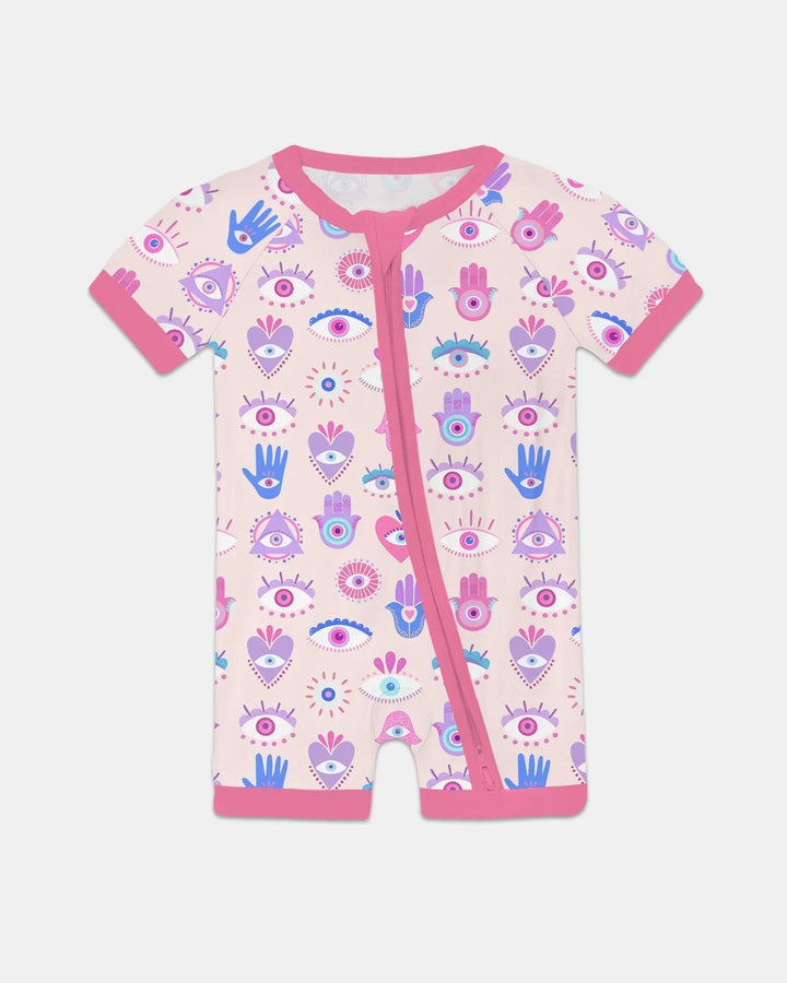 Hamsa Heart Guardians Family Matching Bamboo Shorty Zippy