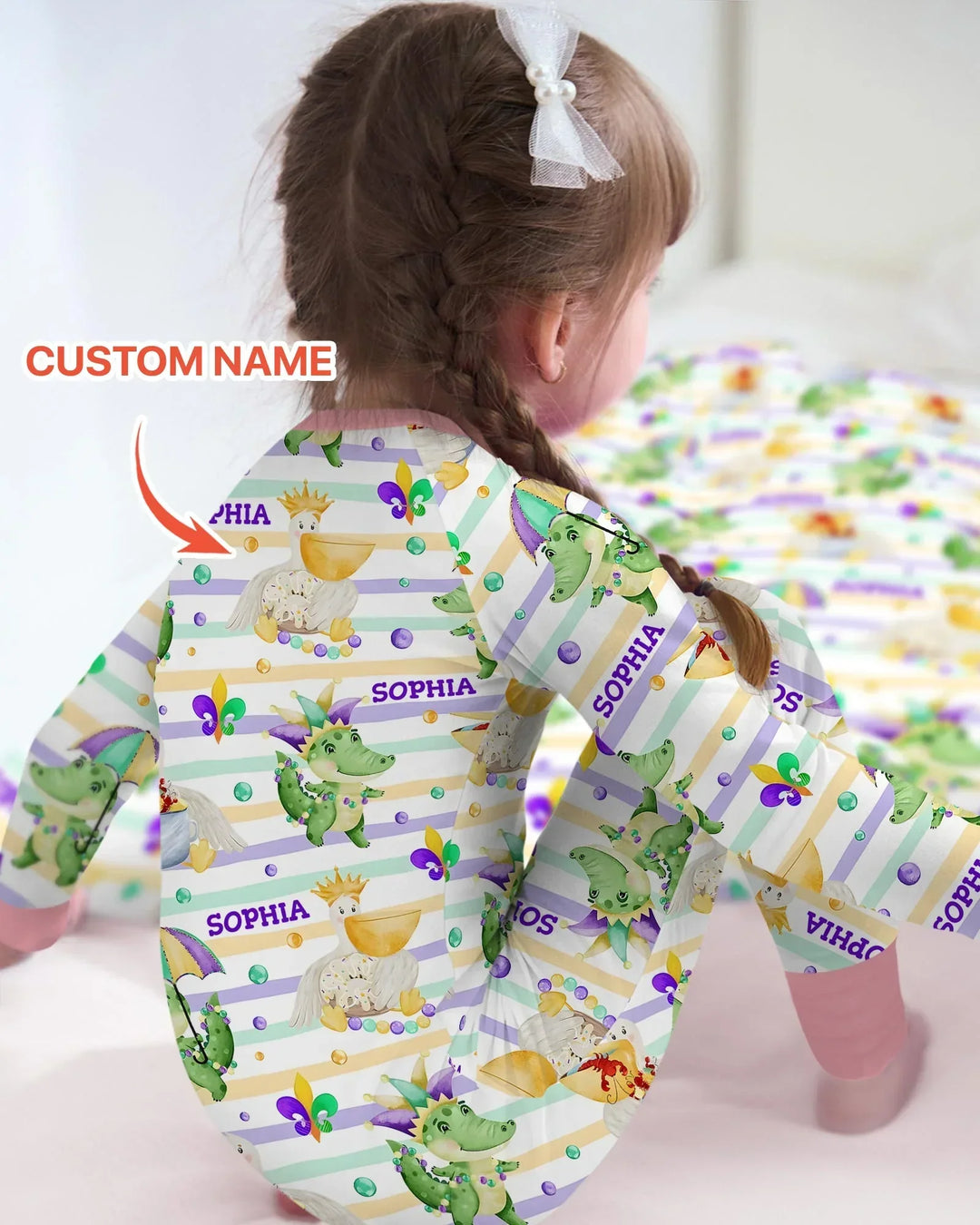 Happy Mardi Gras Adventure Family Matching Bamboo Convertible Zippy