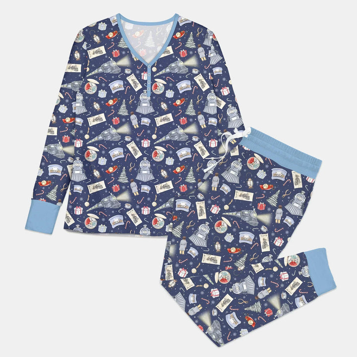 Christmas Train Bamboo Women Pajama Set