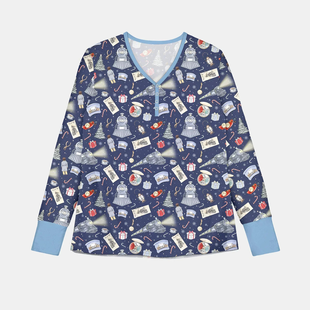 Christmas Train Bamboo Women Pajama Set