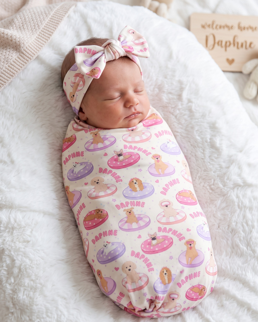 Puppy Playland Bamboo Swaddle Blanket