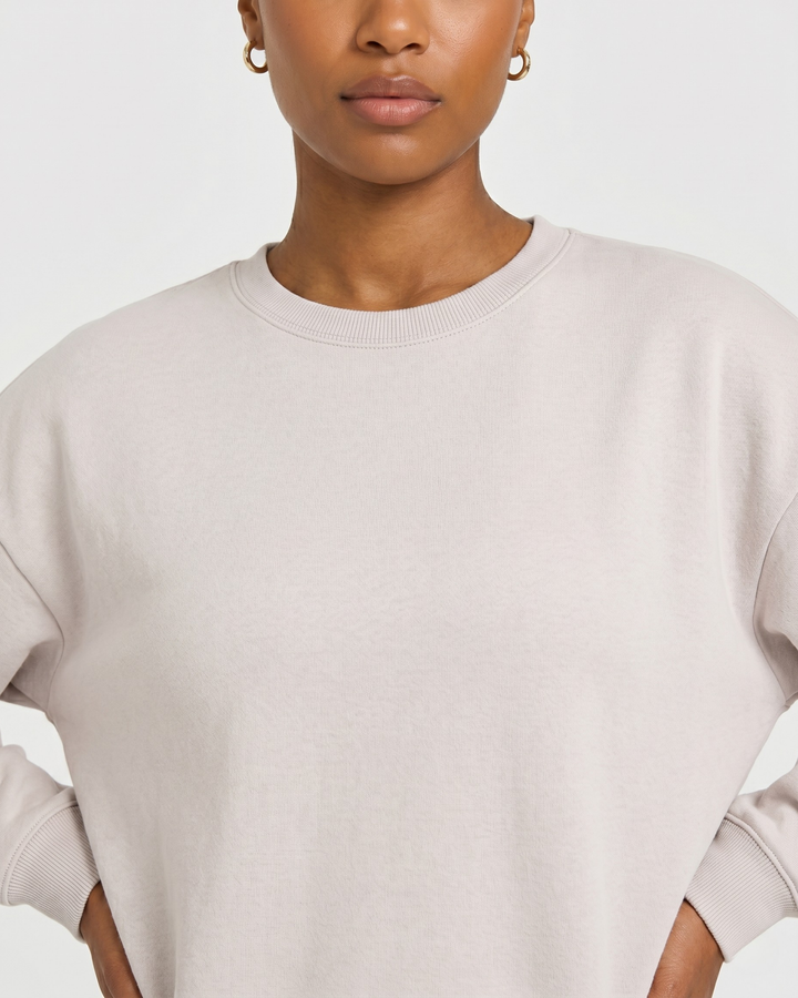 Solid Color Bamboo Adult Crewneck Sweatshirt