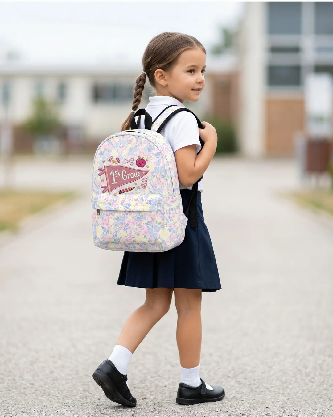 1ST Grade Level Pennant Embroidered Backpack