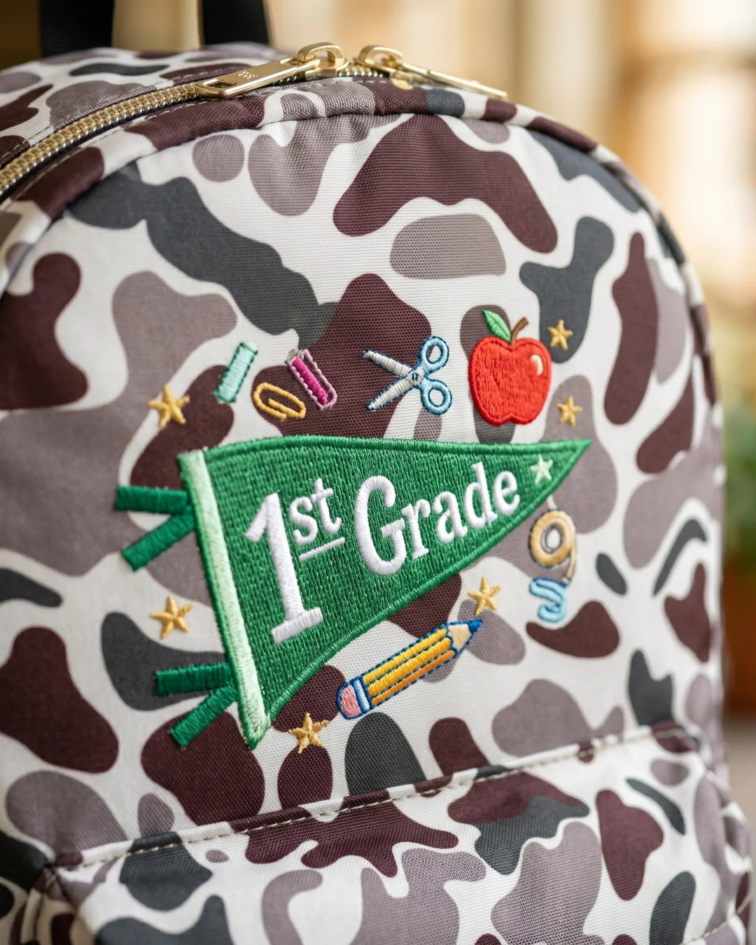 1ST Grade Level Pennant Embroidered Backpack