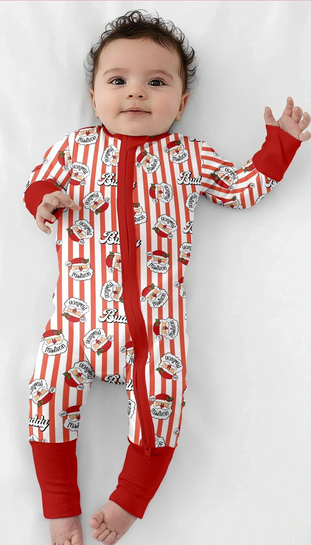 Christmas Santa Claus Custom Name Buddy Bamboo Convertible Zippy