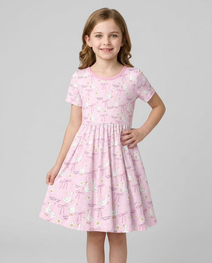 Jesus Loves You Silly Goose Bamboo Twirl Dress