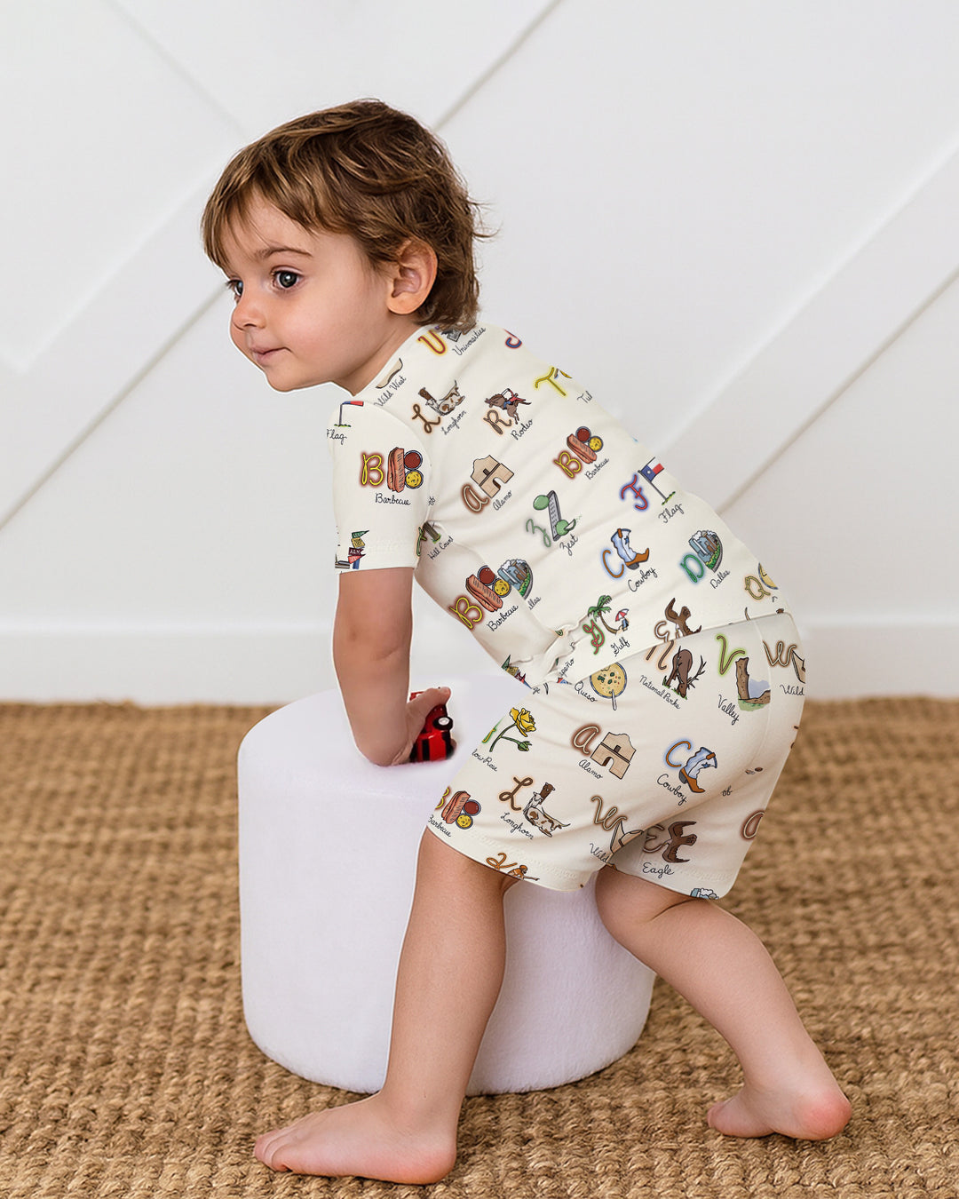 Template Bamboo Two Piece Short Sleeve Shorts Pyjamas Set