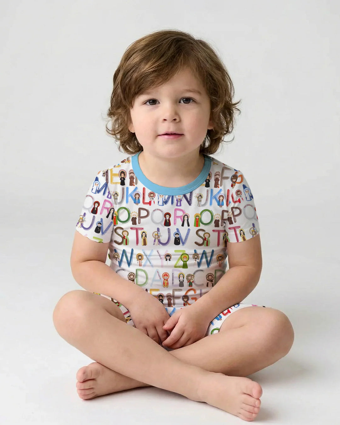 Saint ABCs Bamboo Two Piece Short Sleeve Shorts Pajama Set