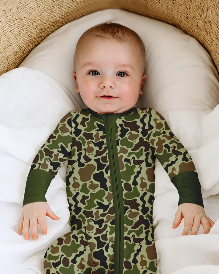 Mallard Duck Hunting Camouflage Bamboo Convertible Zippy