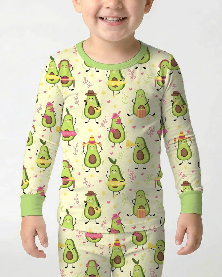 Avocado Fiesta Bamboo Two Piece Long Sleeve Pajama Set