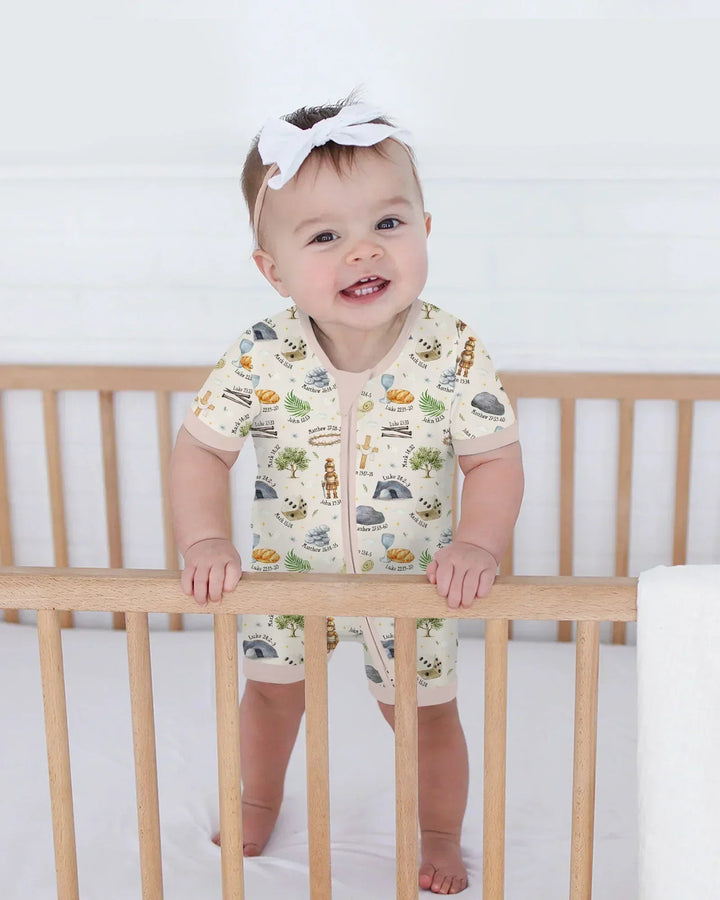 He Is Risen Family Matching Bamboo Shorty Zippy
