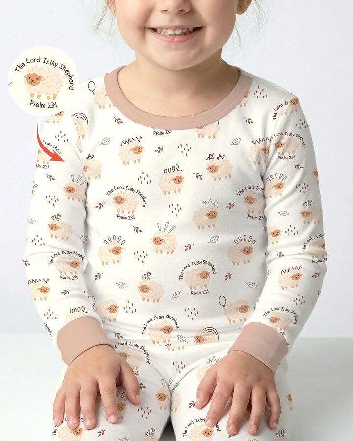 The Lord Is My Shepherd Baby Bamboo Two Piece Long Sleeve Pajama Set
