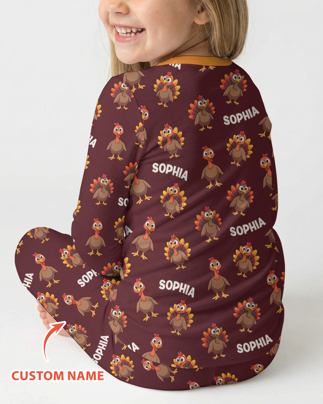 Chillin With Turkey Bamboo Two Piece Long Sleeve Pajama Set