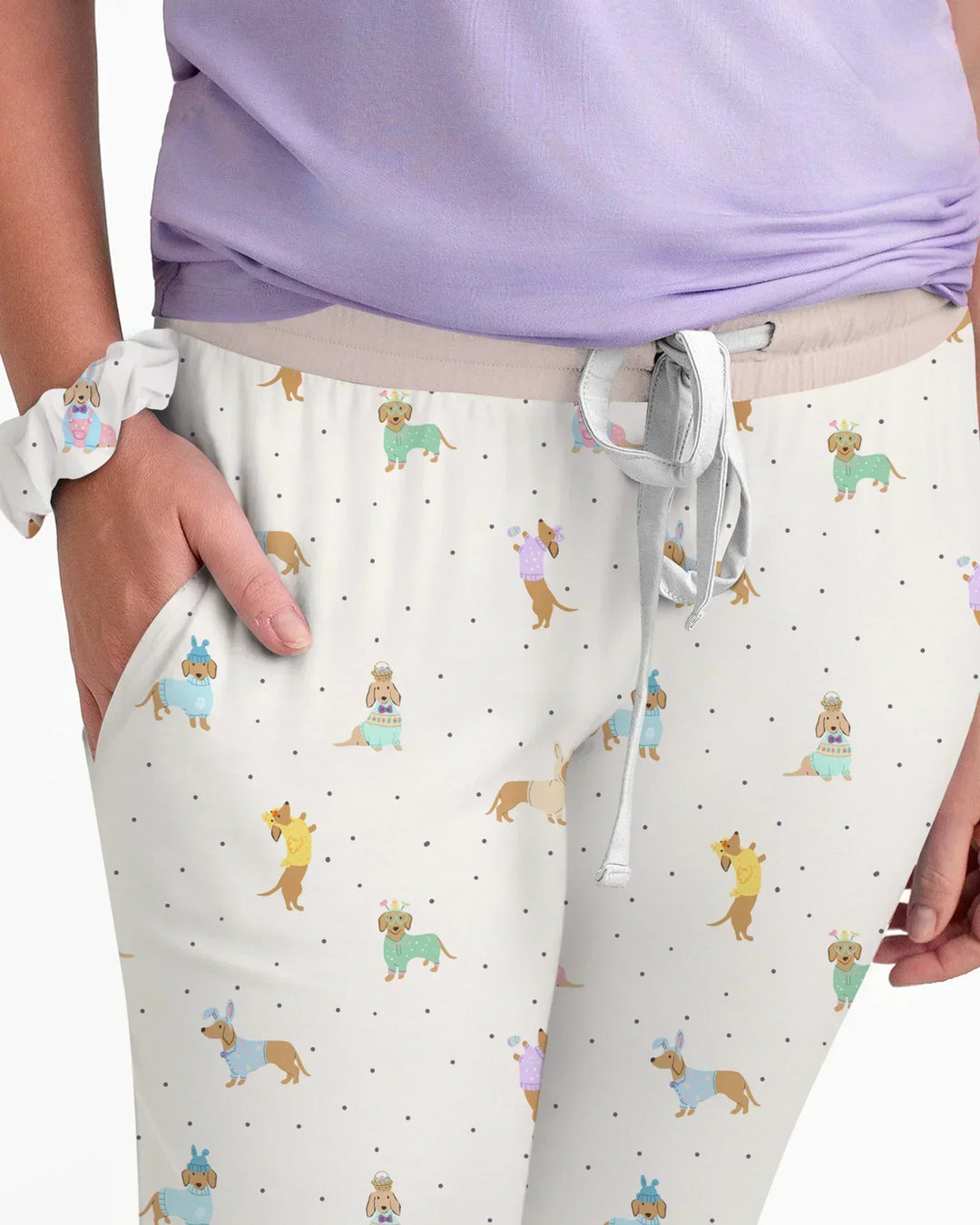 Easter Dachshund Bamboo Women Pajama Set