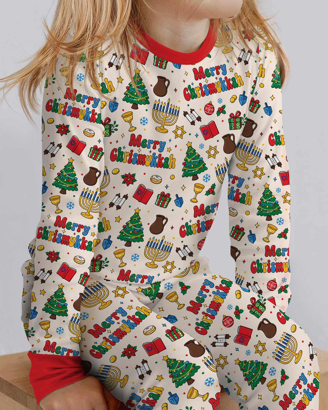 Merry Chrismukkah Bamboo Two Piece Long Sleeve Pajama Set