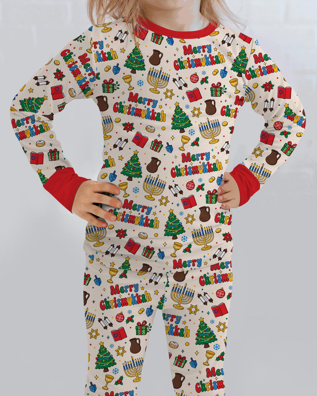 Merry Chrismukkah Bamboo Two Piece Long Sleeve Pajama Set
