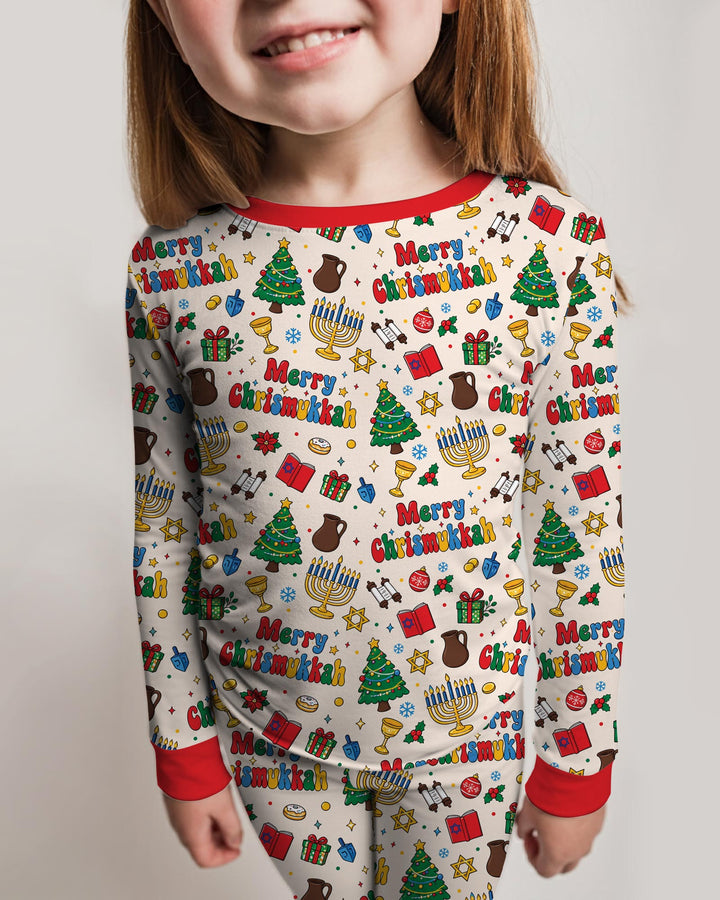Merry Chrismukkah Bamboo Two Piece Long Sleeve Pajama Set