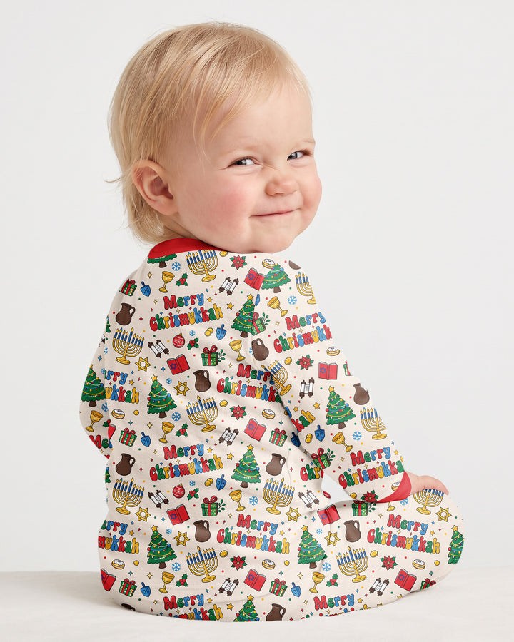Merry Chrismukkah Bamboo Two Piece Long Sleeve Pajama Set