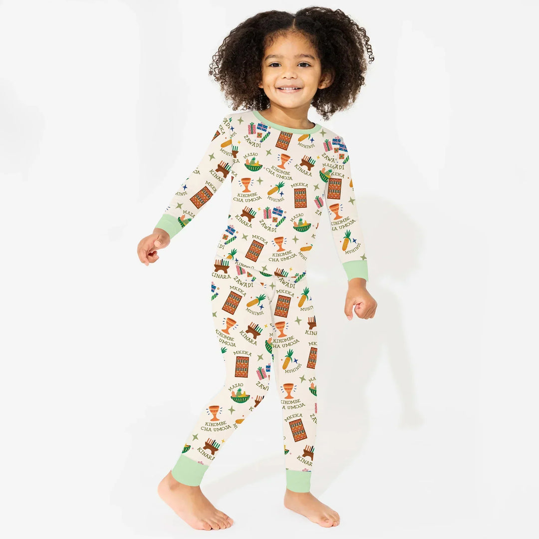 Kwanzaa Spirit Bamboo Two Piece Long Sleeve Pajama Set