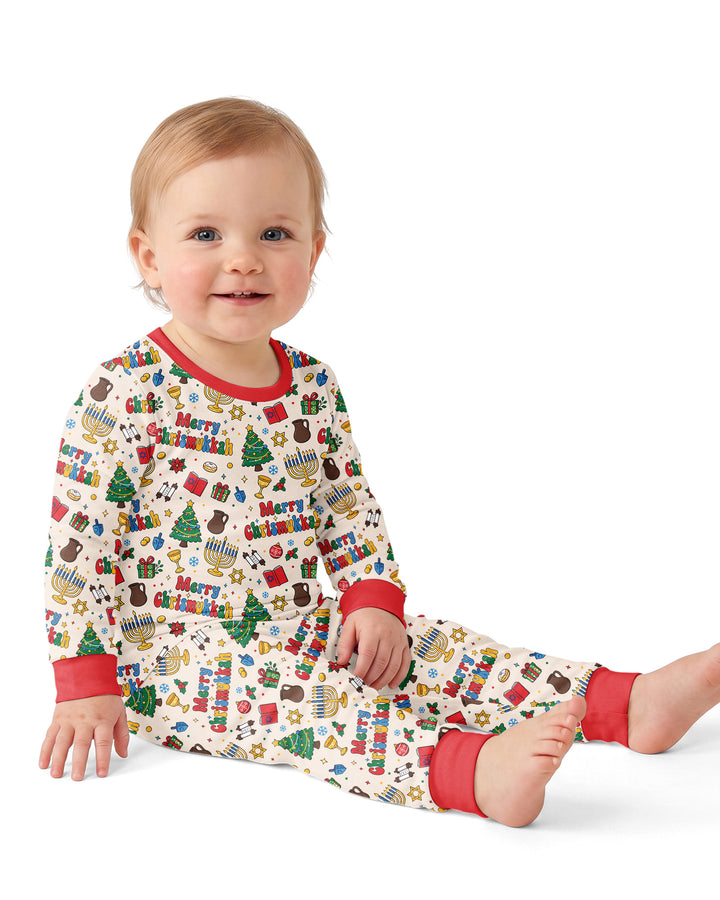 Merry Chrismukkah Bamboo Two Piece Long Sleeve Pajama Set