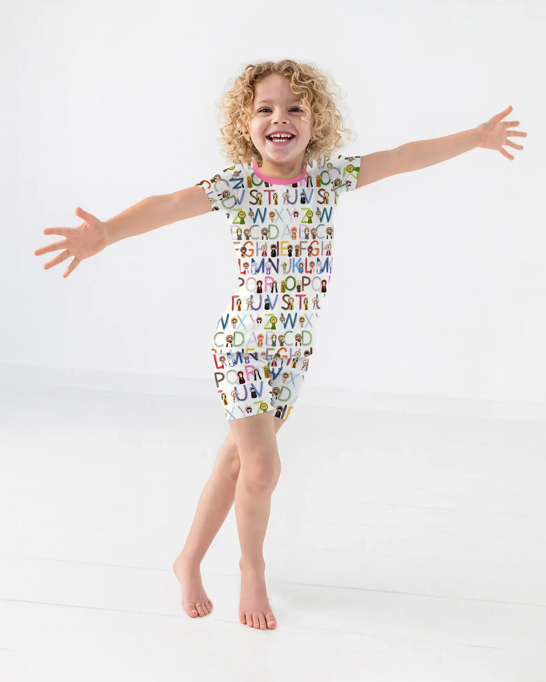 Saint ABCs Bamboo Two Piece Short Sleeve Shorts Pajama Set