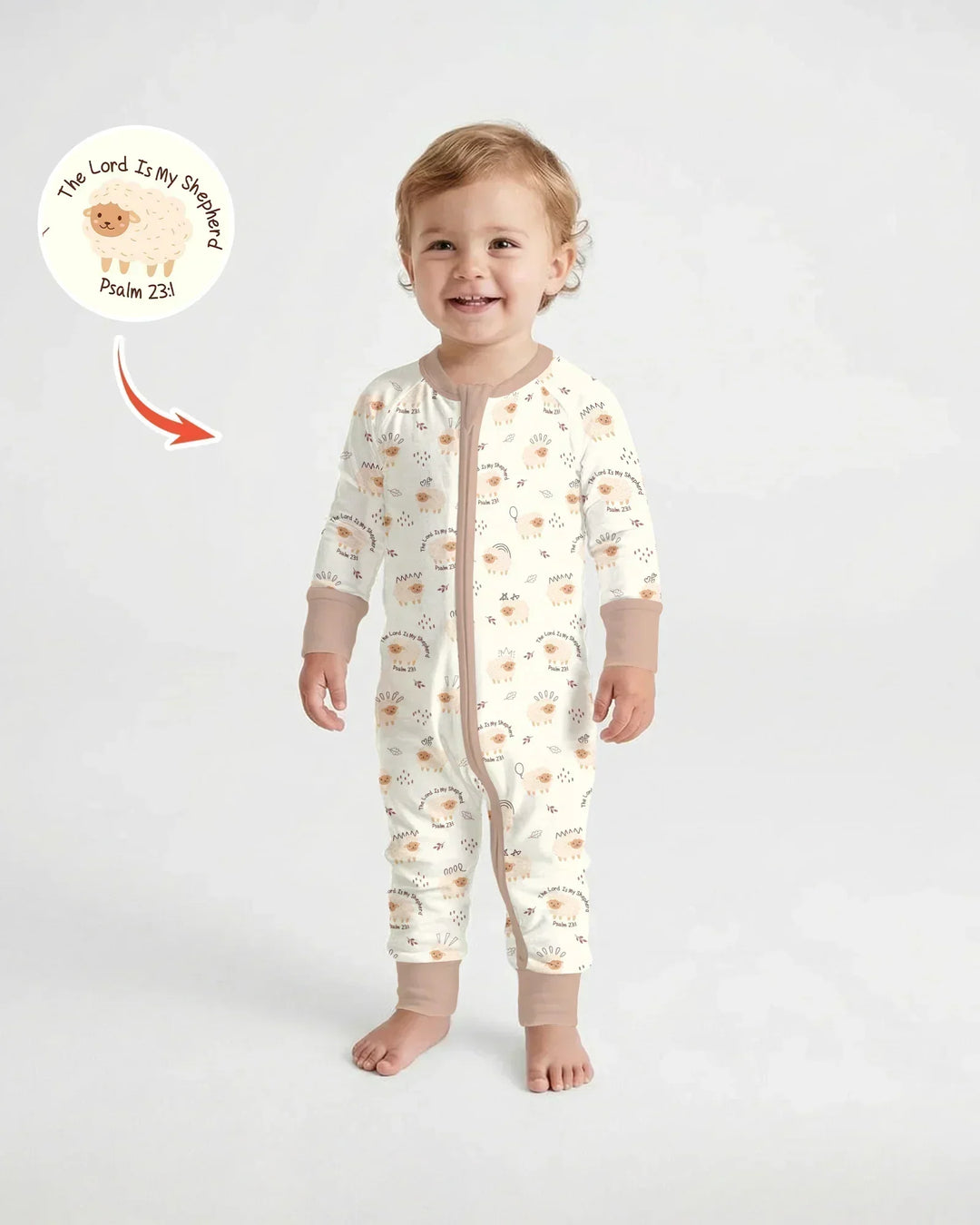 The Lord Is My Shepherd Baby Bamboo Convertible Zippy