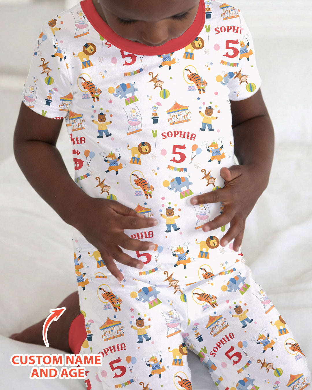 CUSTOM Template Bamboo Two Piece Short Sleeve Pyjamas Set