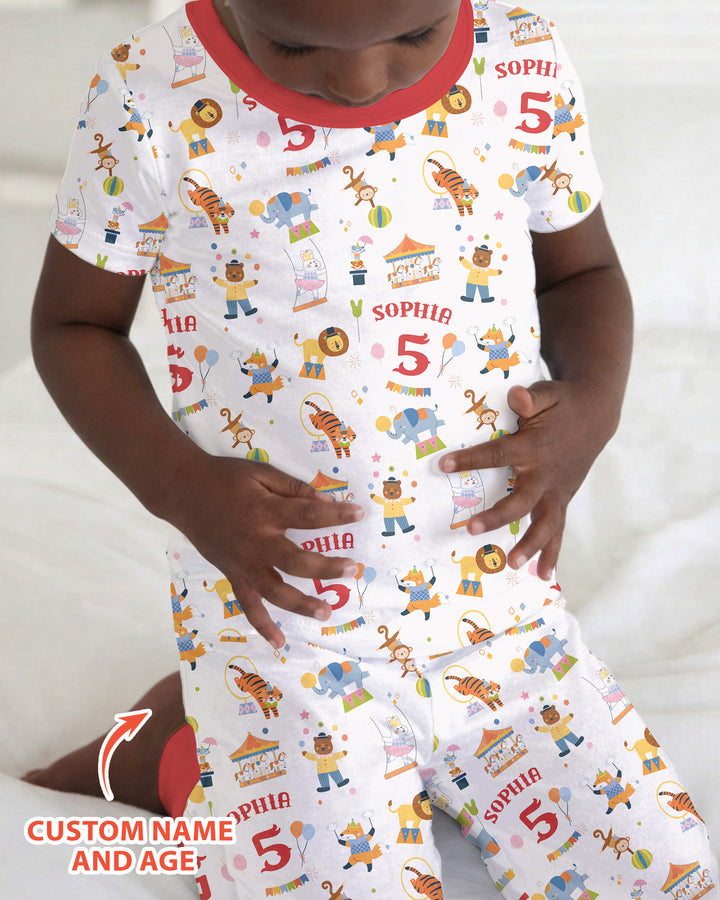 CUSTOM Template Bamboo Two Piece Short Sleeve Pyjamas Set