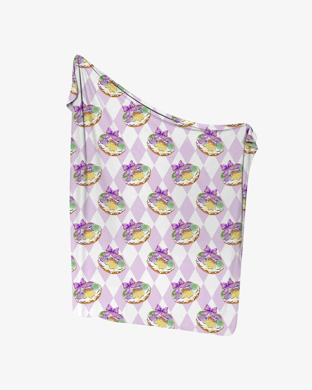 Mardi Gras Donut Bamboo Swaddle Blanket