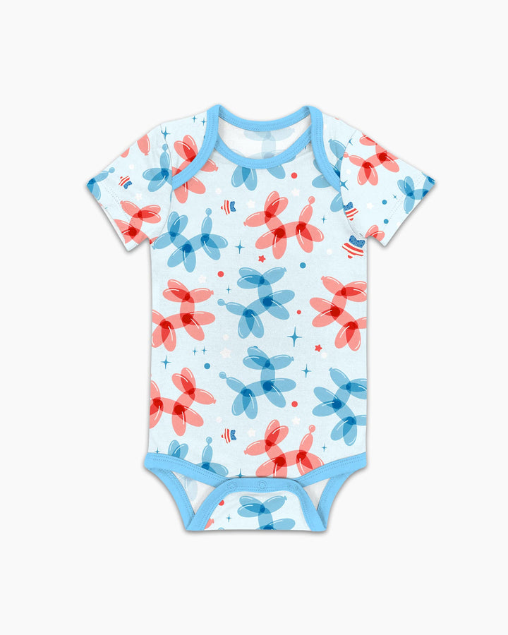 American Balloon Dog Party Bamboo Bodysuit