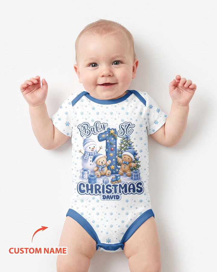 Snow Baby Christmas Bamboo Bodysuit