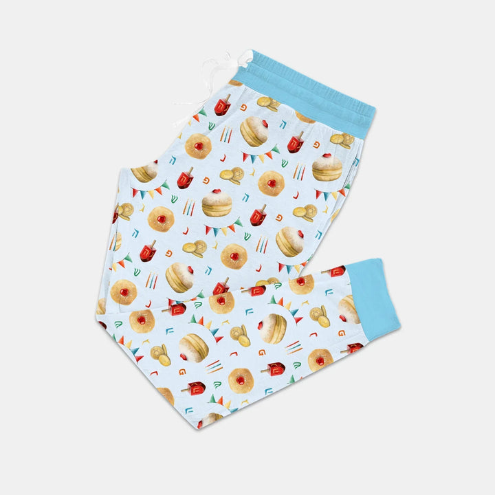Hanukkah Donuts Women Pajama Set , Hanukkah Donuts Women Pajama Set - Only Pants / S / Blue