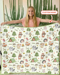 Custom Name Little Camp Buddies Bamboo Blanket