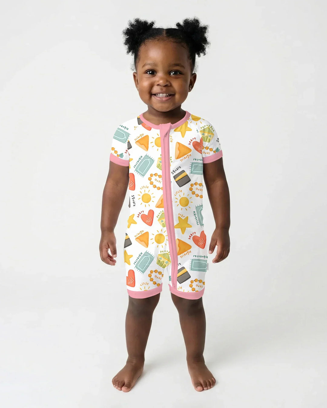 Islamic Shapes Bamboo Shorty Zippy