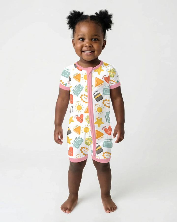 Islamic Shapes Bamboo Shorty Zippy