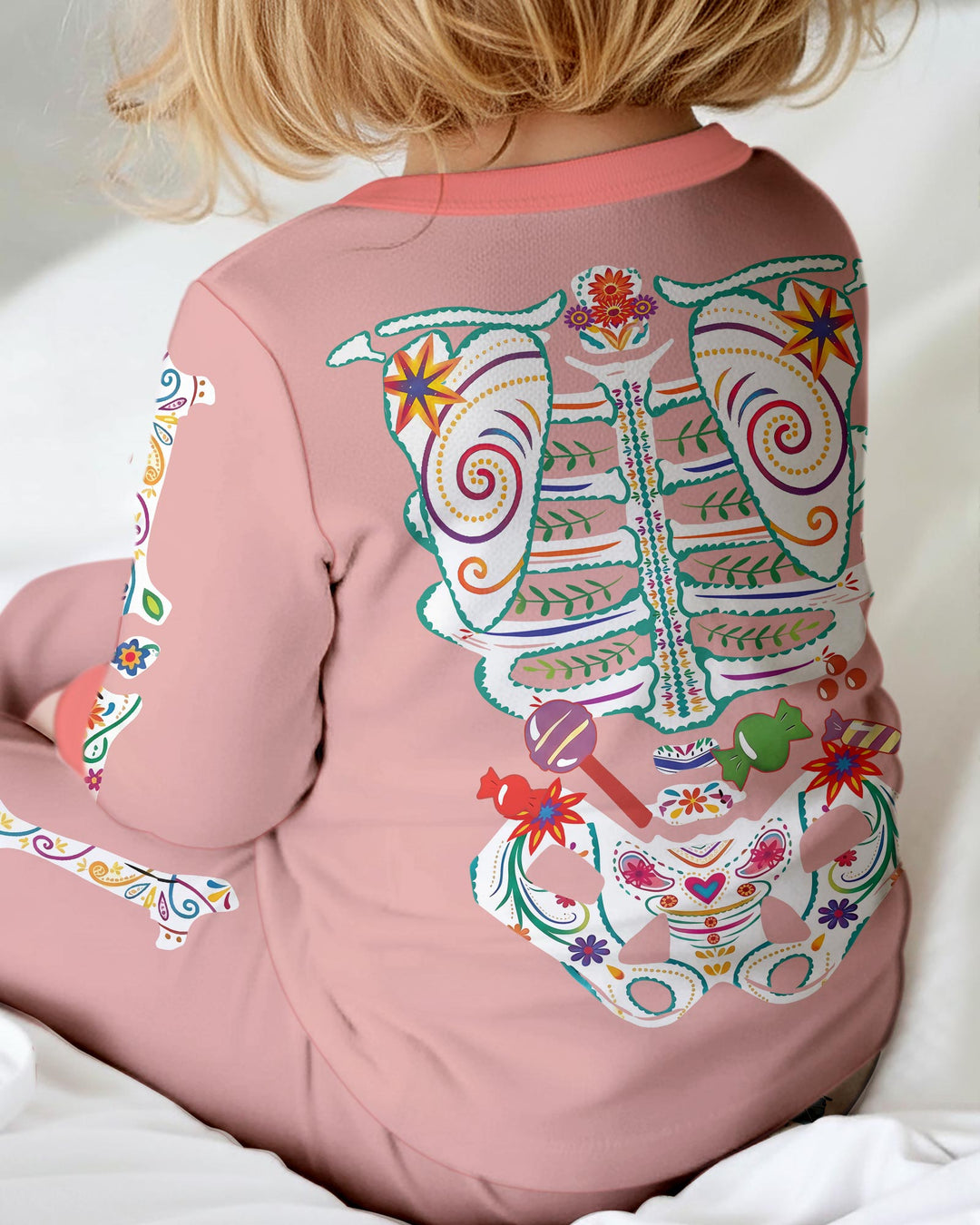 Custom Mexican Halloween Floral Skeleton Bamboo Convertible Zippy