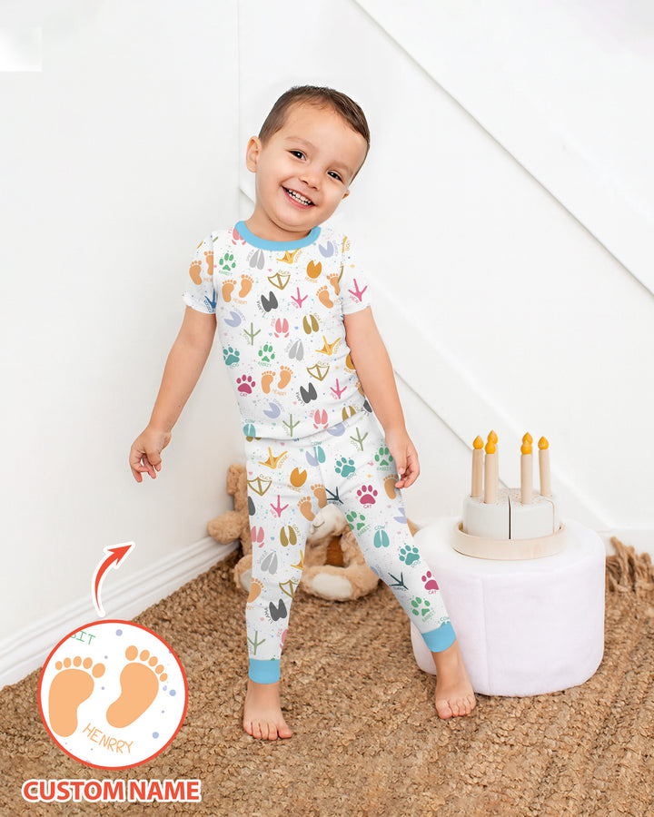 CUSTOM Template Bamboo Two Piece Short Sleeve Pyjamas Set